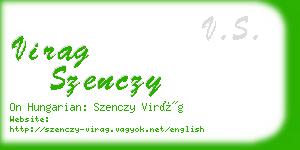 virag szenczy business card